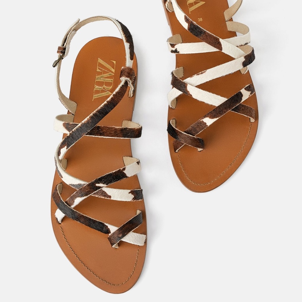 NWT’s Natural Leather Zara Sandal 7.5
